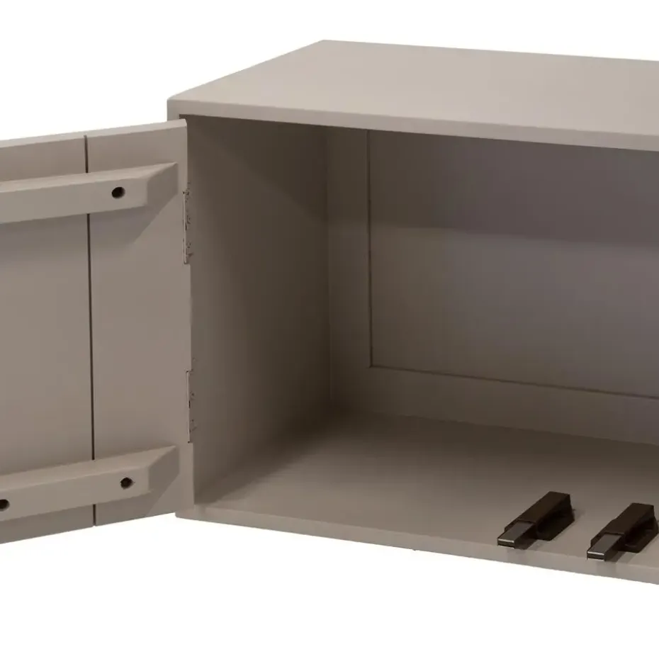Tv-Meubel Taupe Mangohout - 3-Deurs - 200x30x40cm - Loiza