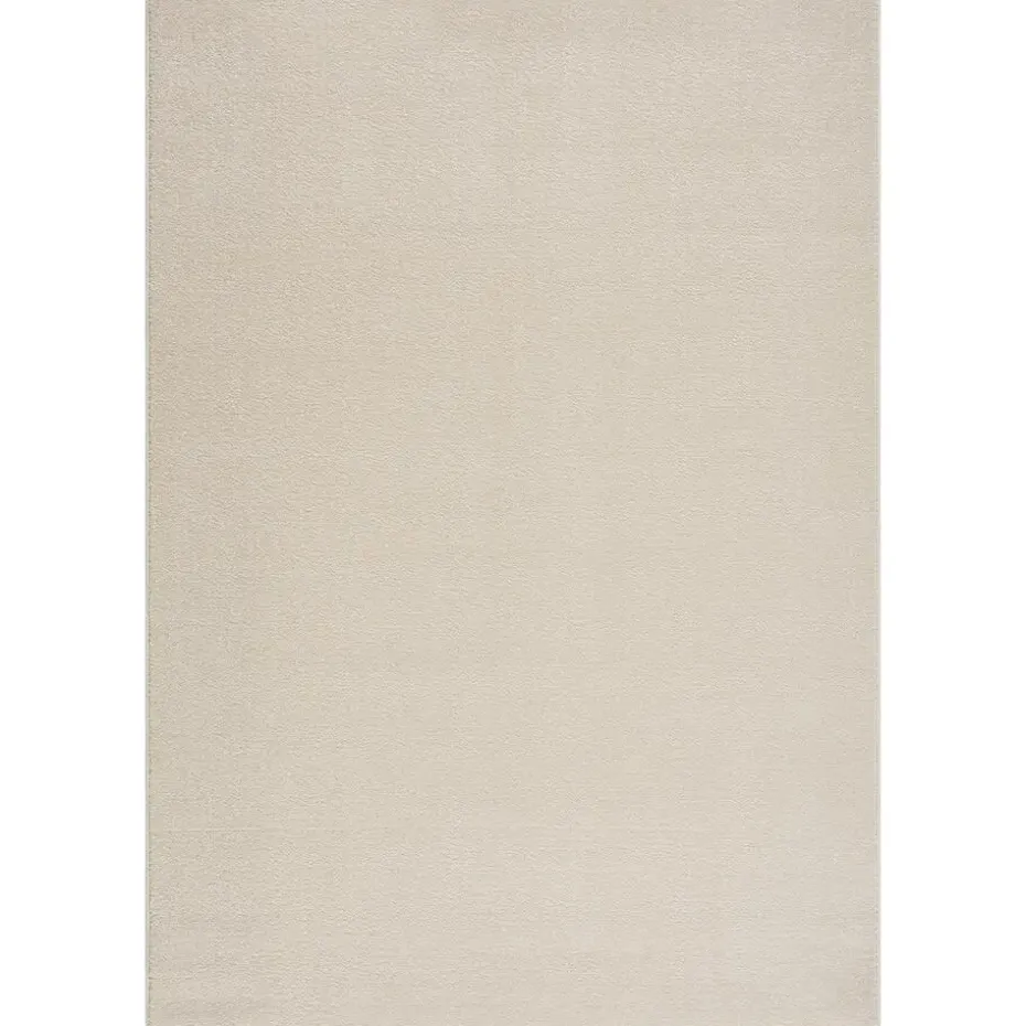 Uni Effen Laagpolig Vloerkleed Modern Creme - 200x290 CM