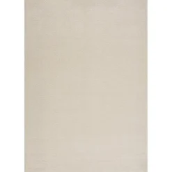 Uni Effen Laagpolig Vloerkleed Modern Creme - 300x400 CM