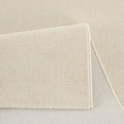 Uni Effen Laagpolig Vloerkleed Modern Creme - 300x400 CM