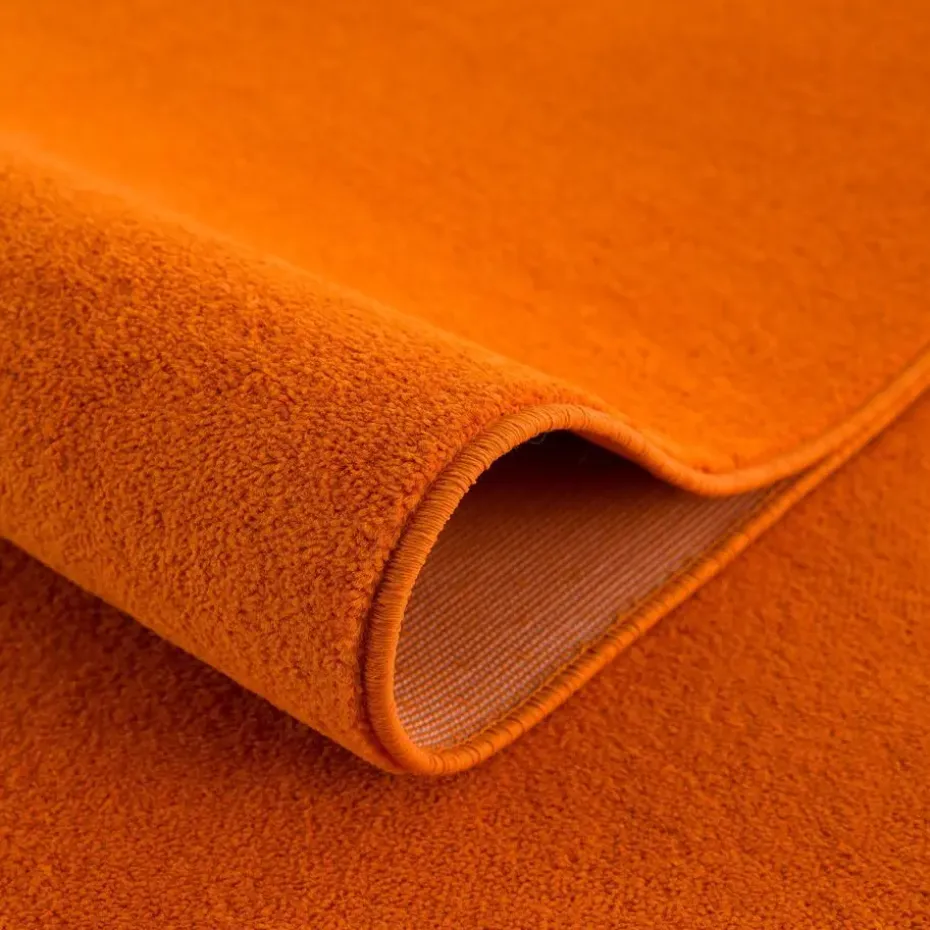 Uni Effen Laagpolig Vloerkleed Modern Oranje - 200x290 CM