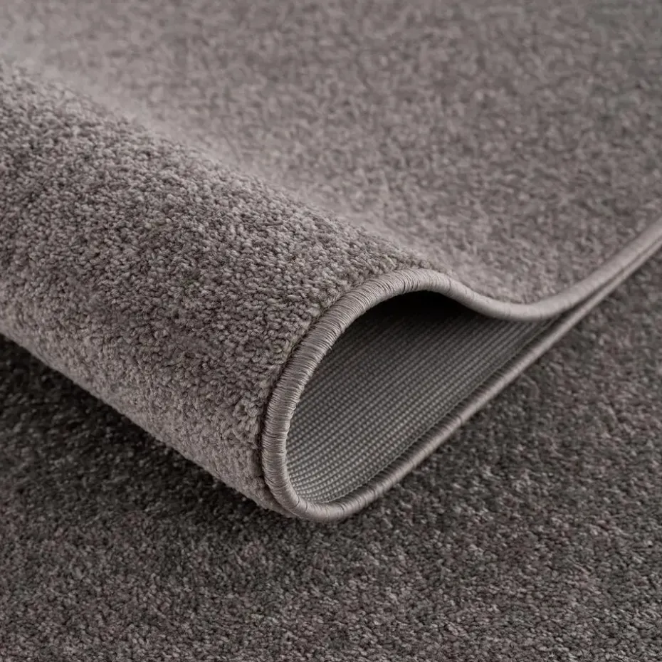 Uni Effen Laagpolig Vloerkleed Modern Grijs - 240x340 CM