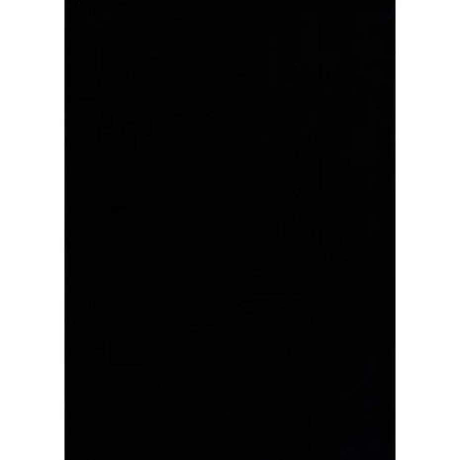 Uni Effen Laagpolig Vloerkleed Modern Zwart - 200x290 CM