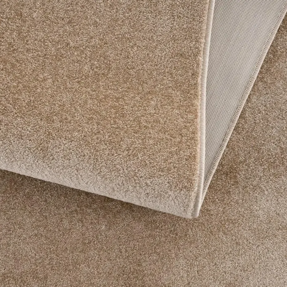 Uni Effen Laagpolig Vloerkleed Modern Beige - 200x290 CM