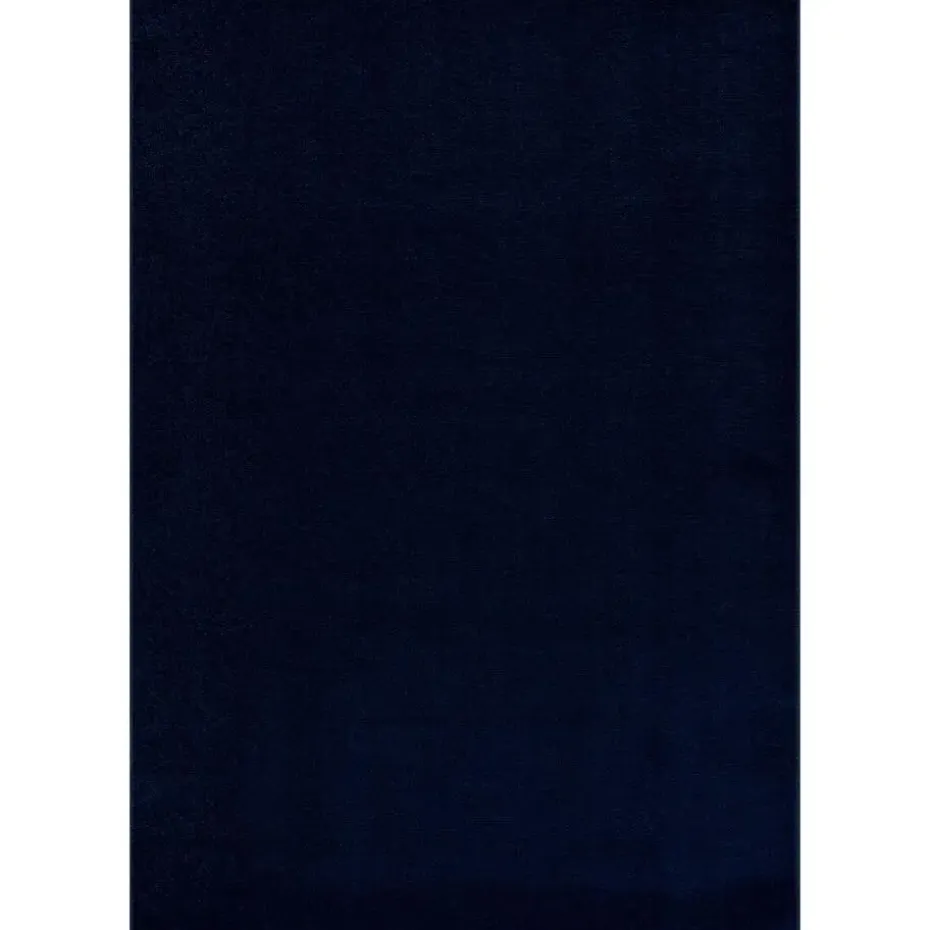 Uni Effen Laagpolig Vloerkleed Modern Donker Blauw Navy - 140x200 CM