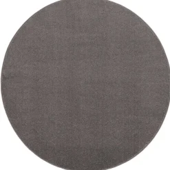Uni Rond Effen Laagpolig Vloerkleed Modern Grijs - 300 CM ROND