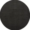 Uni Rond Effen Laagpolig Vloerkleed Modern Donker Grijs - 300 CM ROND