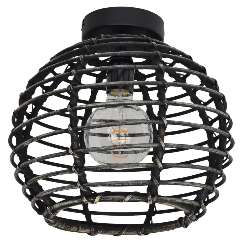 Urban Interiors - Plafondlamp - Bamboe Zwart - Ø30
