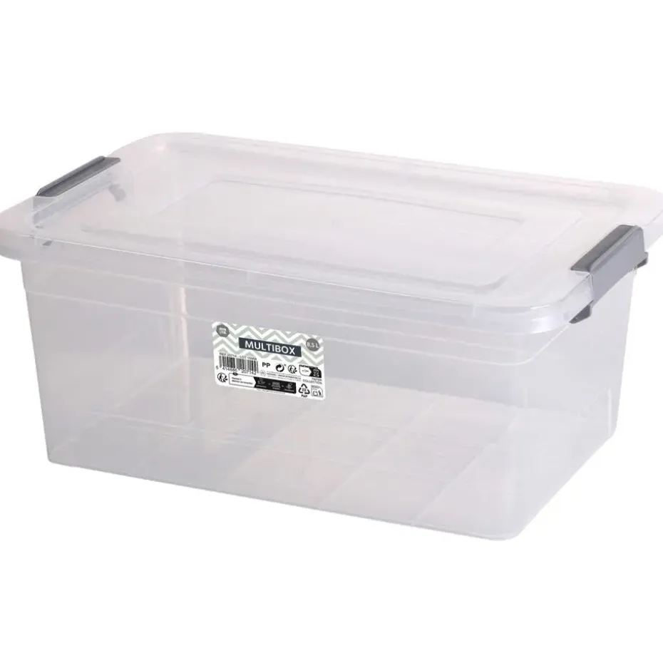 Urban Living Opberg box - 8,5L - 35 x 23 x 15cm - deksel en clips