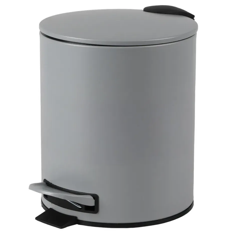 Urban Living Pedaalemmer Toulon - betongrijs - 5L - metaal