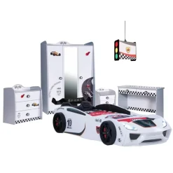 V Power kledingkast auto Wit