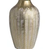 Vaas Flora goudkleur metaal - 46,5xØ28,5 cm
