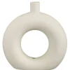 Vaas Lotus - off-white - keramiek - 22x20x6 cm