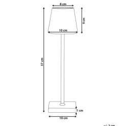 VALIRA - Tafellamp - Zwart - Aluminium/IJzer