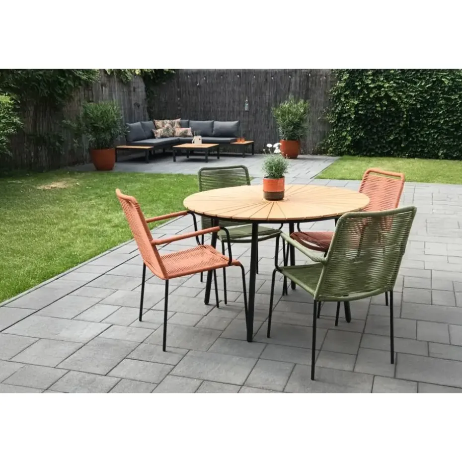 VDG Denver rope stapelbare tuinstoel Terracotta
