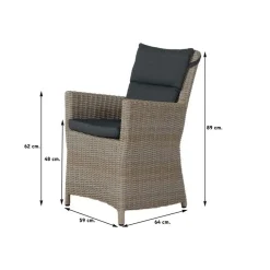 VDG Mante wicker tuinstoel - Dessert