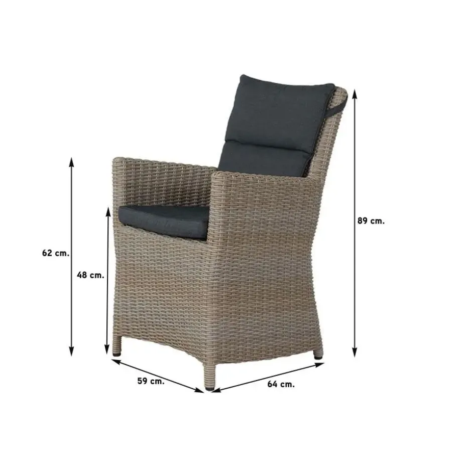 VDG Mante wicker tuinstoel - Dessert