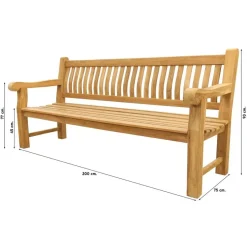 VDG Teakhouten tuinbank Patrick XL - 200 cm