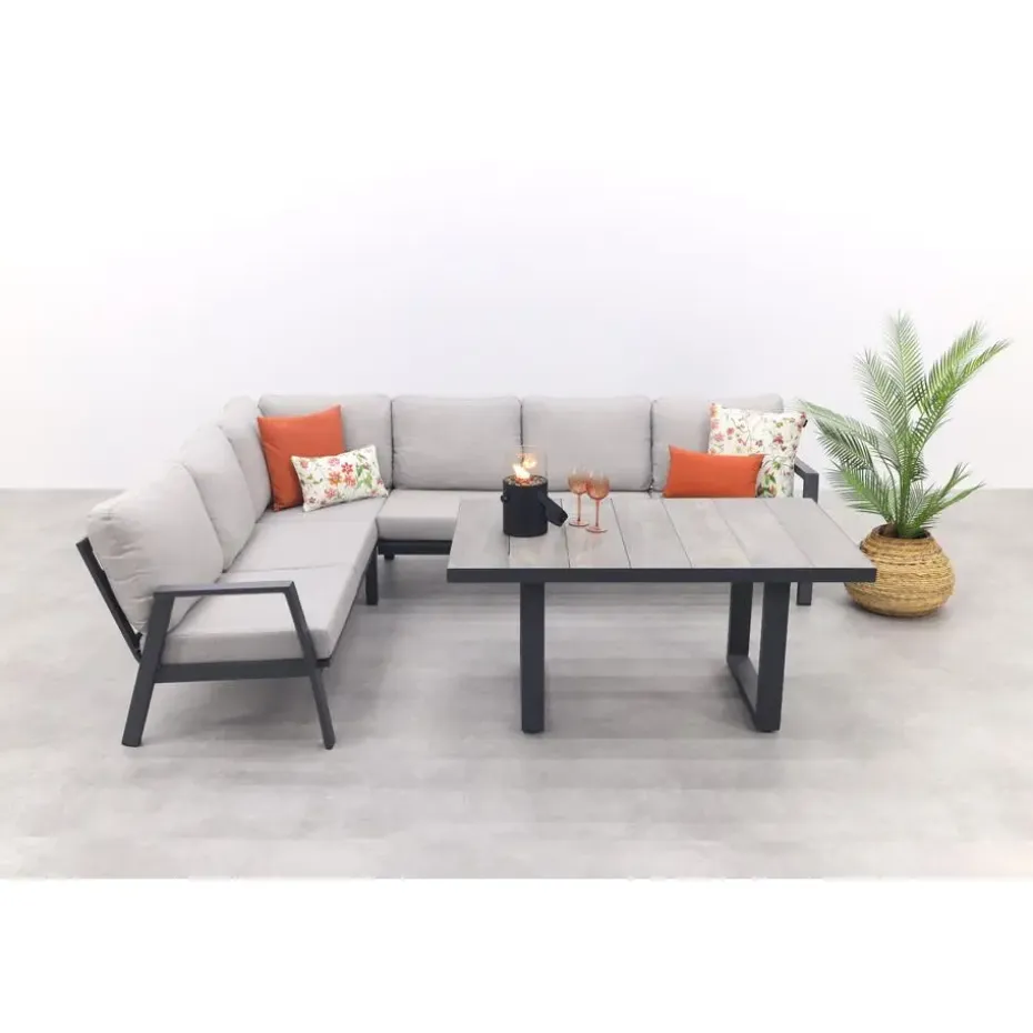 VDG Viento/Darwin lounge-/diningset (4-delig) - Royal Grey/Antraciet