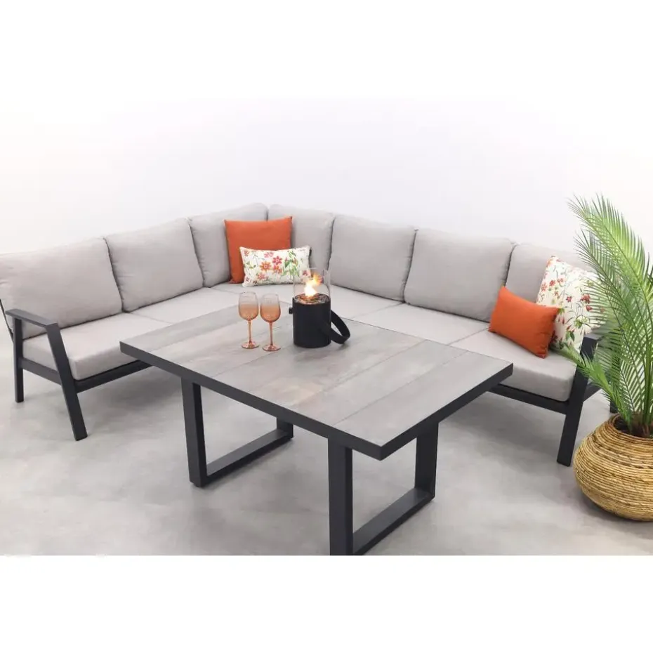 VDG Viento/Darwin lounge-/diningset (4-delig) - Royal Grey/Antraciet