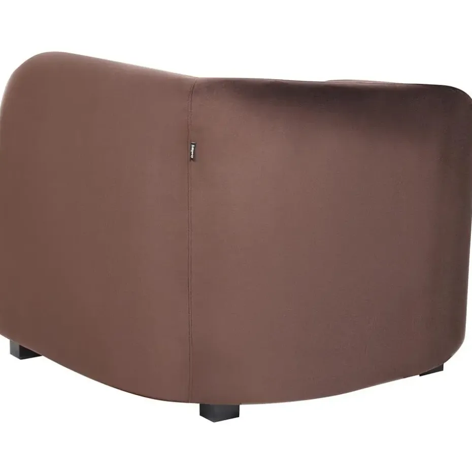 VELTADA - Fauteuil - Bruin - Fluweel