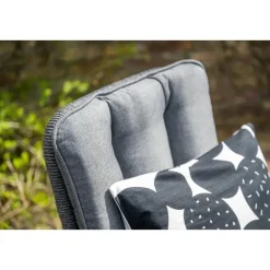 Venice dining fauteuil - carbon black - rope dark grey - mystic grey