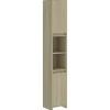 vidaXL - Badkamerkast - Bruin - Bewerkt hout - 30 x 30 x 183.5 cm
