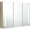vidaXL - Badkamerkast - Grijs - MDF - 89 x 14 x 62 cm