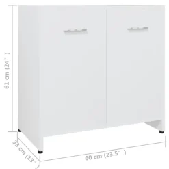 vidaXL - Badkamerkast - Wit - Bewerkt hout
