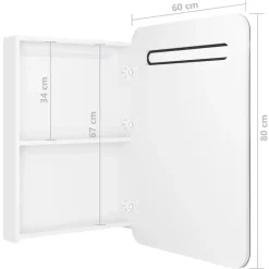 vidaXL - Badkamerkast - Wit - MDF