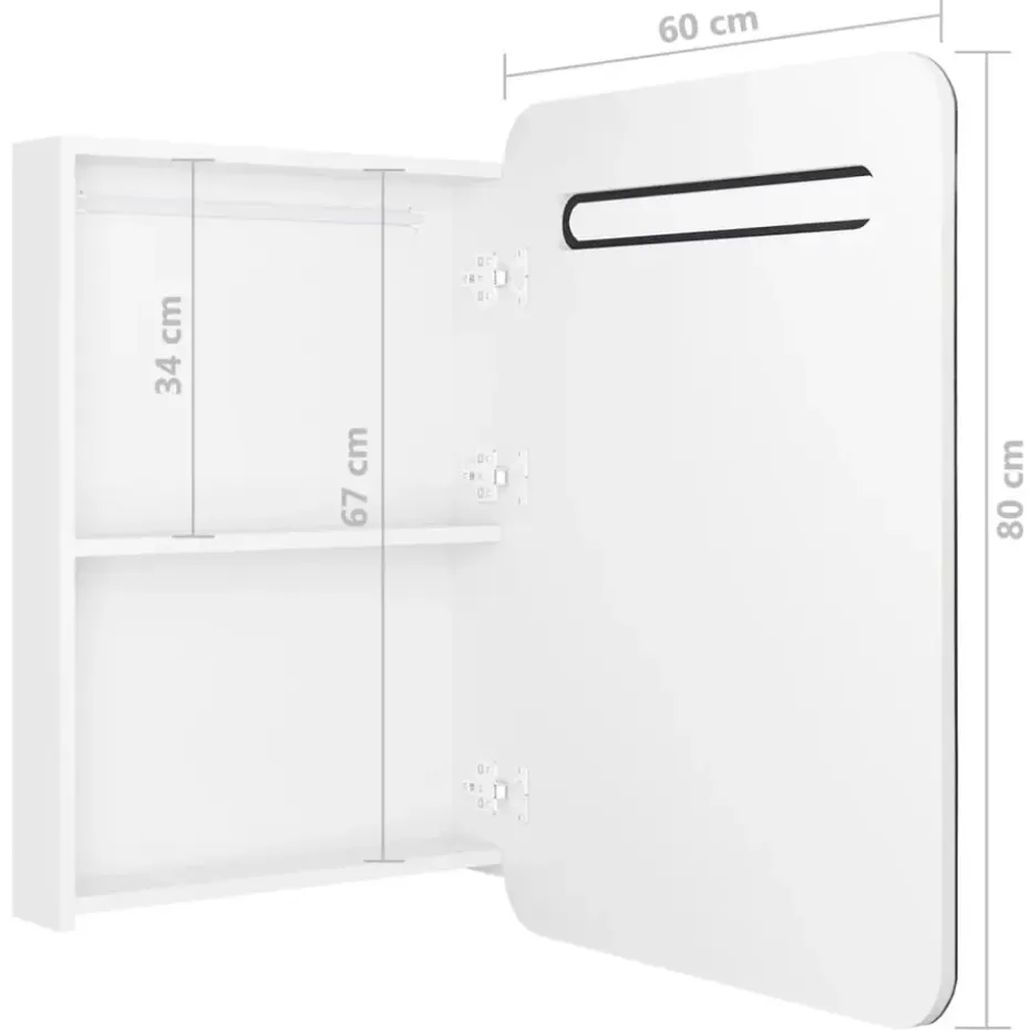 vidaXL - Badkamerkast - Wit - MDF