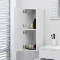 vidaXL - Badkamerkast - Wit - Bewerkt hout