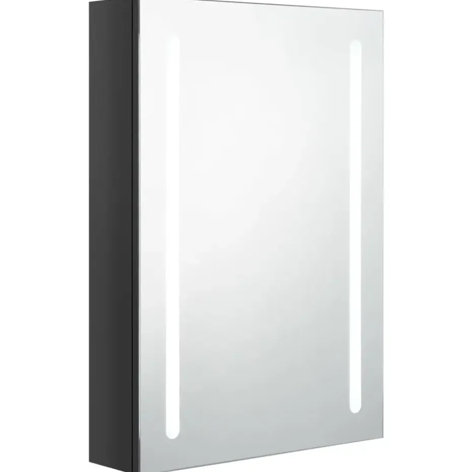 vidaXL - Badkamerkast - Zwart - MDF - 50 x 13 x 70 cm