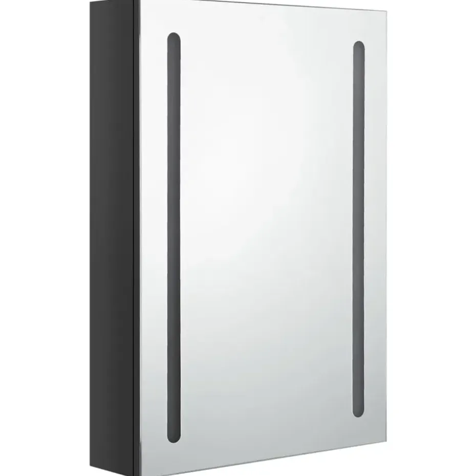 vidaXL - Badkamerkast - Zwart - MDF - 50 x 13 x 70 cm