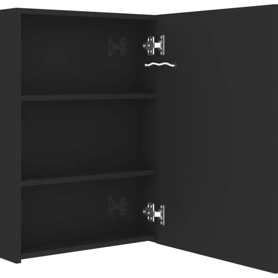 vidaXL - Badkamerkast - Zwart - MDF - 50 x 13 x 70 cm