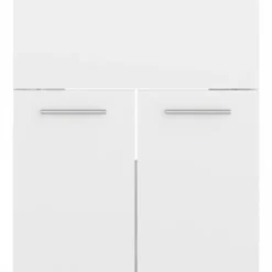 vidaXL - Badkamermeubelset - Wit - Bewerkt hout - 41 x 38.5 x 46 cm