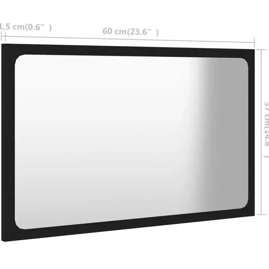 vidaXL - Badkamermeubelset - Zwart - Bewerkt hout - 60 x 38.5 x 46 cm