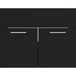 vidaXL - Badkamermeubelset - Zwart - Bewerkt hout - 60 x 38.5 x 46 cm