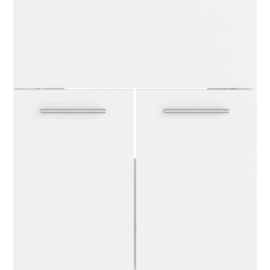 vidaXL - Badkamermeubelset - Wit - Bewerkt hout - 41 x 38.5 x 46 cm