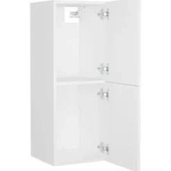 vidaXL - Badkamermeubelset - Wit - Bewerkt hout - 41 x 38.5 x 46 cm