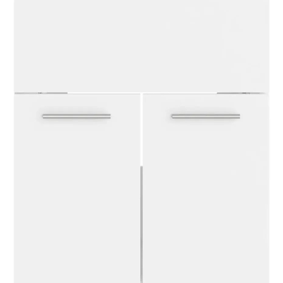 vidaXL - Badkamermeubelset - Wit - Bewerkt hout - 41 x 38.5 x 46 cm