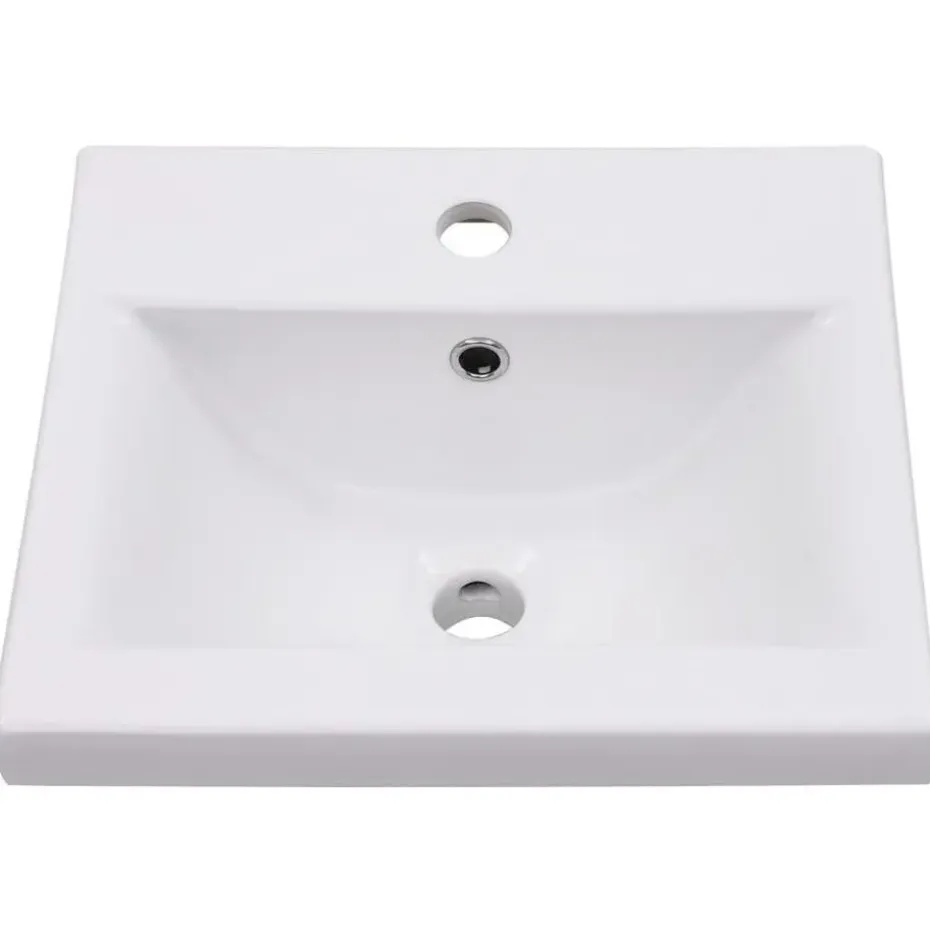 vidaXL - Badkamermeubelset - Zwart - Bewerkt hout - 41 x 38.5 x 46 cm