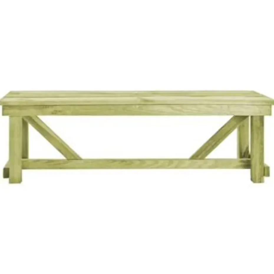 vidaXL - Bank - Bruin - Geïmpregneerd grenenhout - 140 x 38 x 45 cm