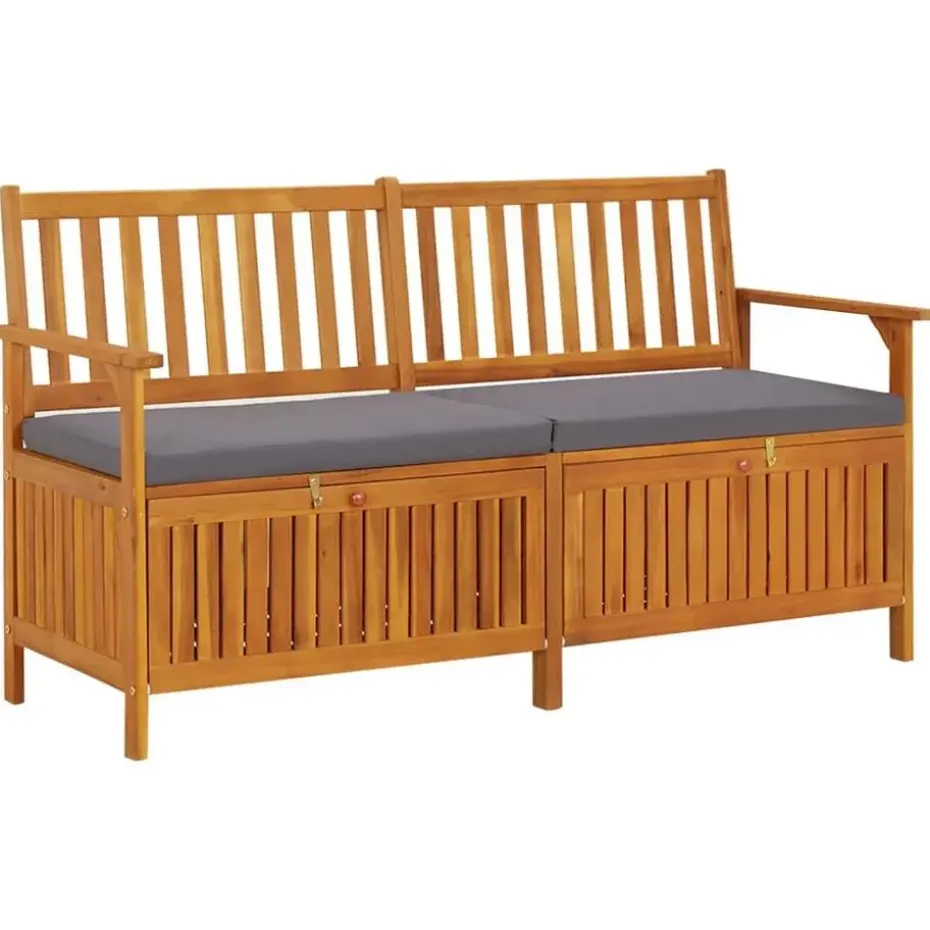 vidaXL - Bank - Grijs - Hout - 148 x 62 x 84 cm