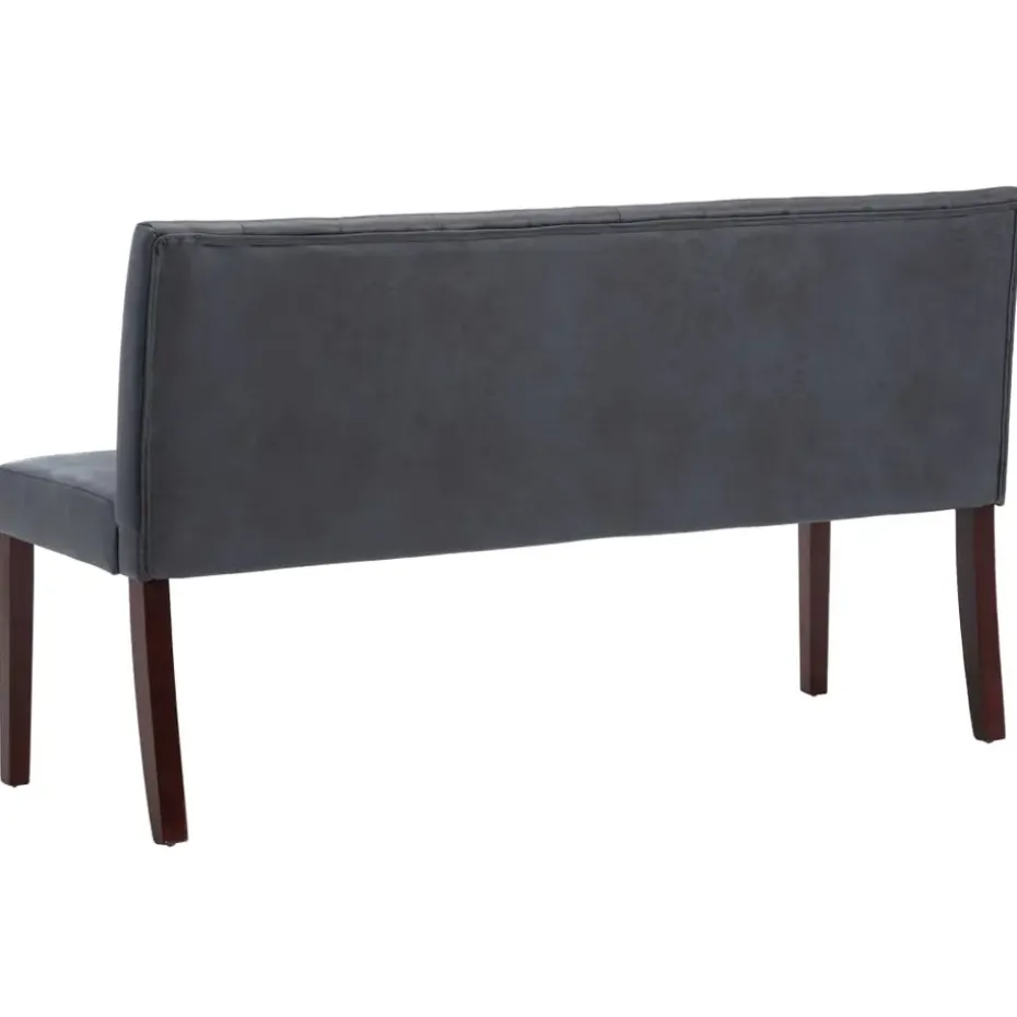 vidaXL - Bank - Grijs - Suède - 148.5 cm
