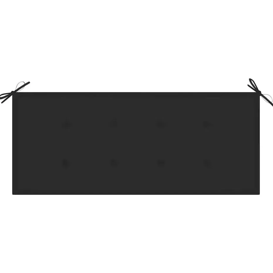 vidaXL - Bank Batavia met zwart kussen - Teakhout - 120x51.5x84 cm
