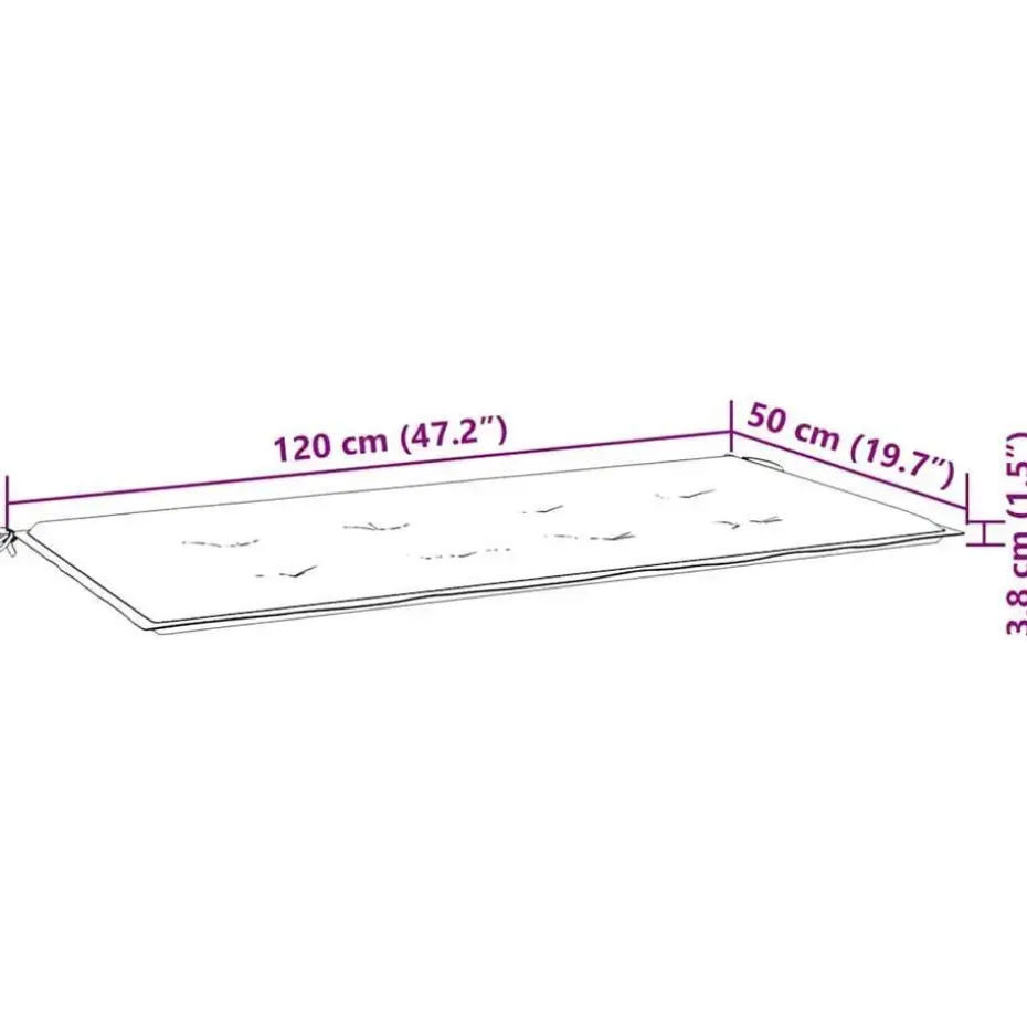 vidaXL - Bank Batavia met grijs kussen - Teakhout - 120x51.5x84 cm