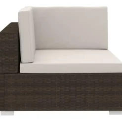 vidaXL - Bankset - Bruin - Poly rattan