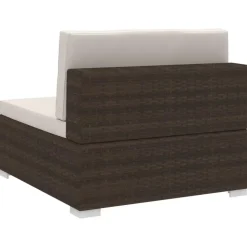 vidaXL - Bankset - Bruin - Poly rattan