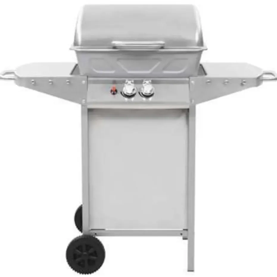 vidaXL - Barbecue - Zilver - Roestvrij staal